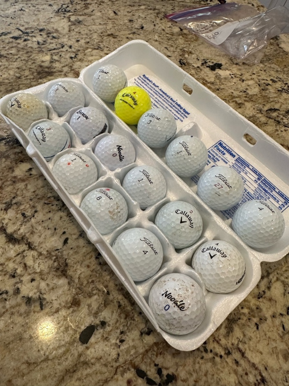 Lot of Mixed Golf Balls with Callaway & Titleist Logos